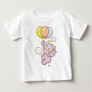Elephant with balloon baby T-Shirt