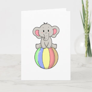 Elephant with Balloon Card