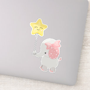 Elephant With Balloon, Crown, Cute Elephant, Star