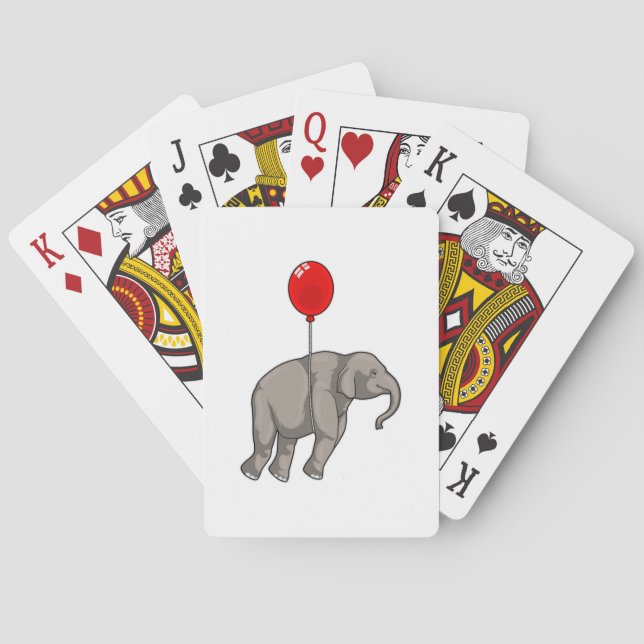 Elephant with Balloon Playing Cards (Back)