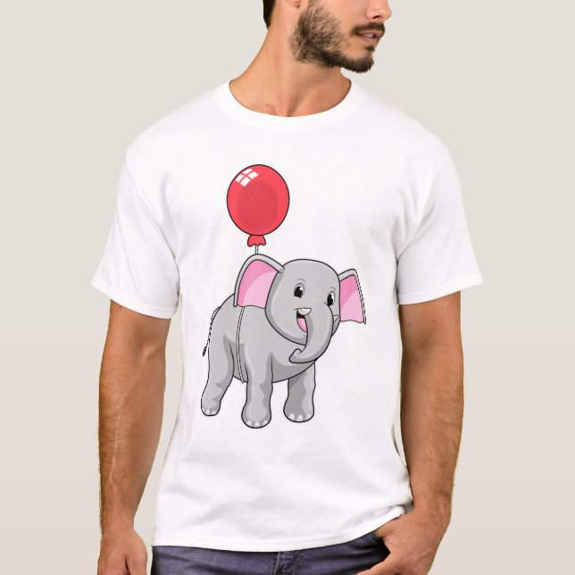 Elephant with Balloon T-Shirt (Front)