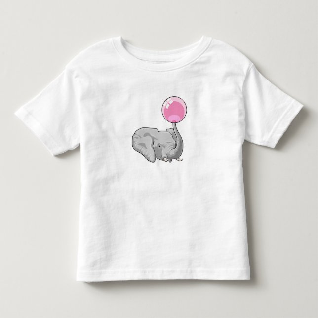 Elephant with Balloon Toddler T-Shirt (Front)