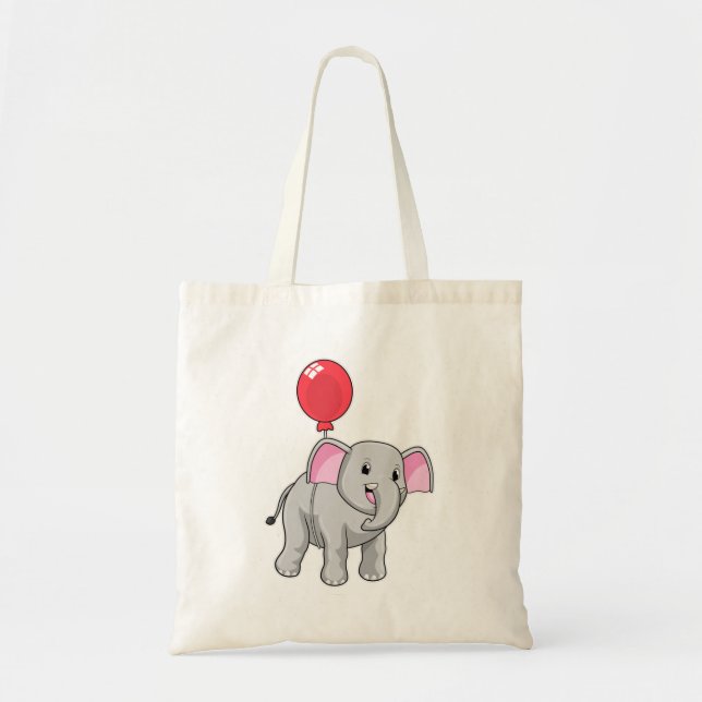 Elephant with Balloon Tote Bag (Front)