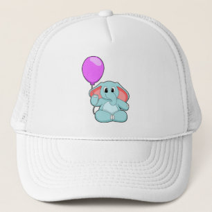 Elephant with Balloon Trucker Hat