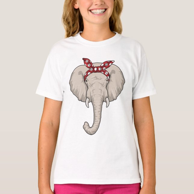 Elephant with Bandana T-Shirt (Front)