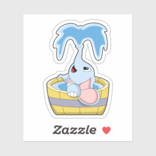 Elephant with Bathtub full of Water