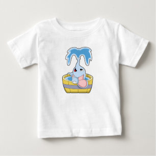 Elephant with Bathtub full of Water Baby T-Shirt