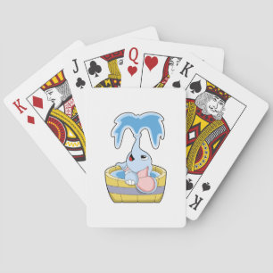 Elephant with Bathtub full of Water Playing Cards