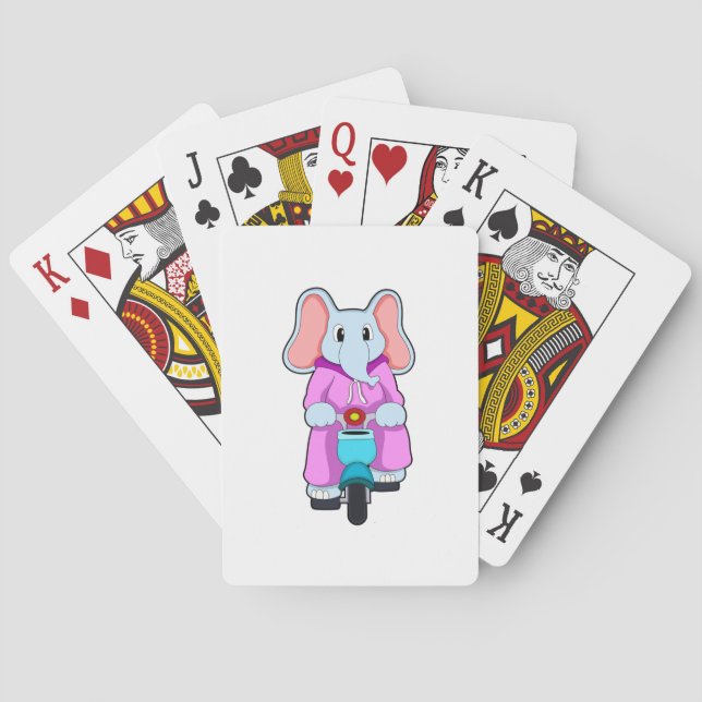 Elephant with Bicycle Playing Cards (Back)