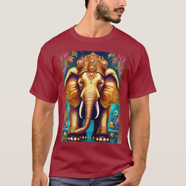 Elephant with Big Pretty Eyes  with Third Eye T-Shirt (Front)