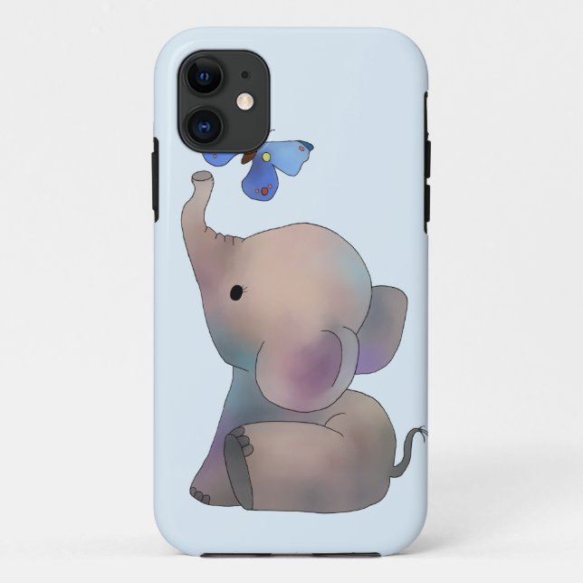 Elephant with butterfly Case-Mate iPhone case (Back)