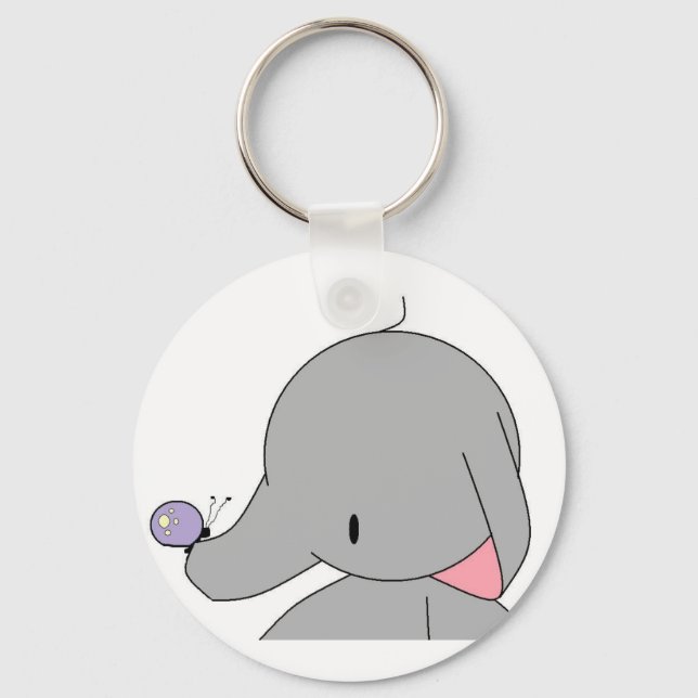 elephant with butterfly keychain (Front)