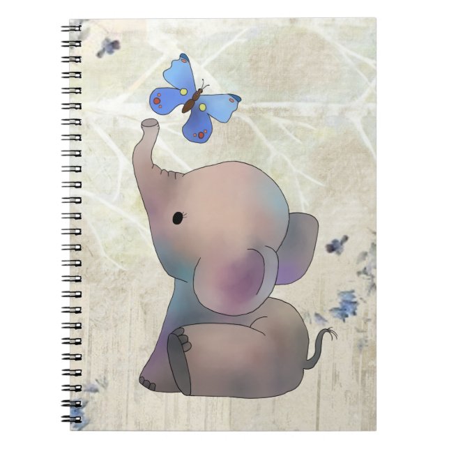 Elephant with butterfly notebook (Front)