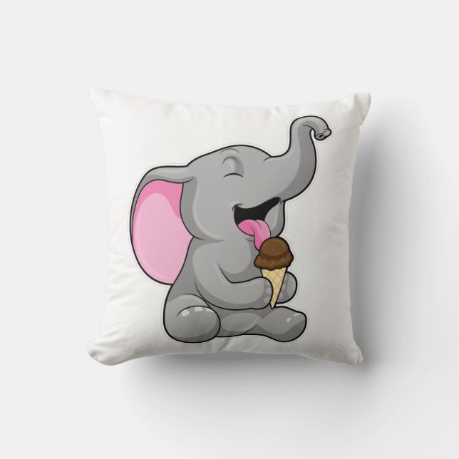 Elephant with Chocolate Waffle ice cream Cushion (Front)