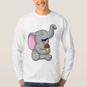 Elephant with Chocolate Waffle ice cream T-Shirt