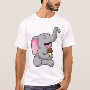 Elephant with Chocolate Waffle ice cream T-Shirt