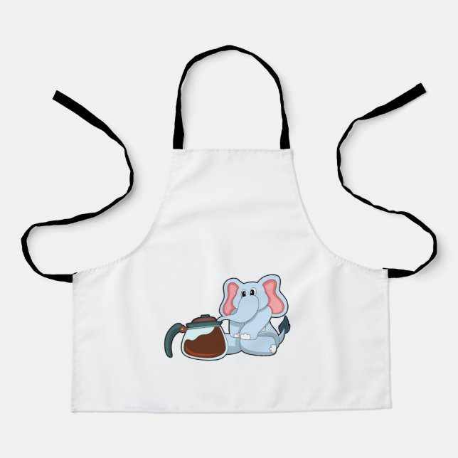 Elephant with Coffee pot Apron (Front)