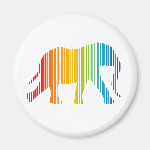 Elephant with Colour Bars Magnet