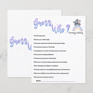 Elephant with Colourful Rainbow Baby Shower Game