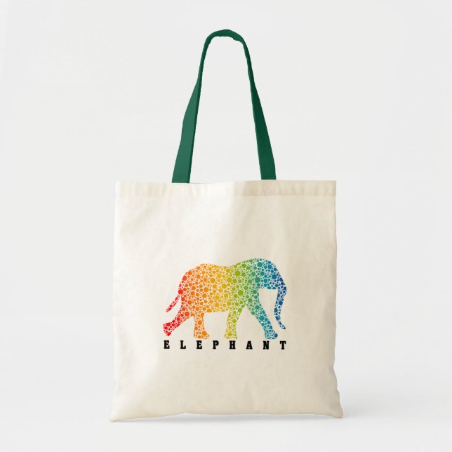 Elephant with Colours Tote Bag (Front)