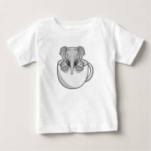 Elephant with Cup Baby T-Shirt