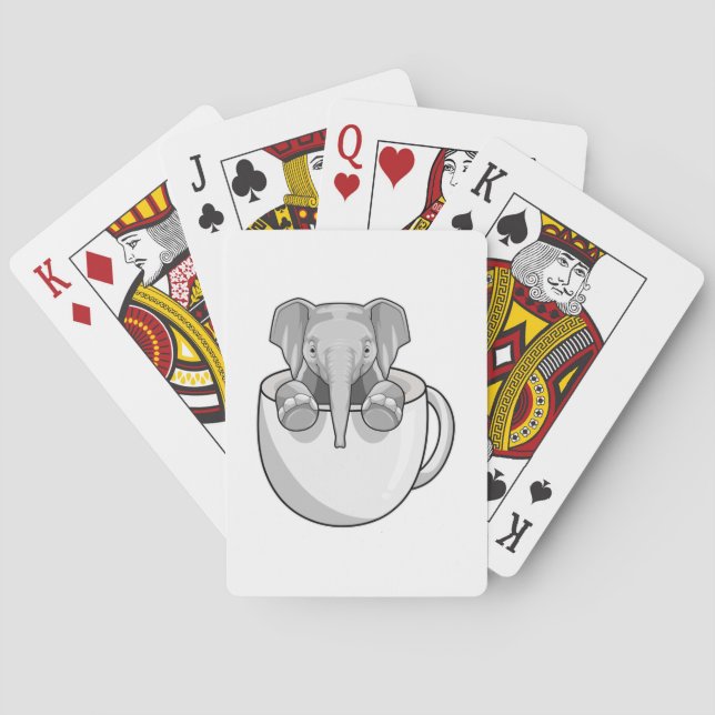 Elephant with Cup Playing Cards (Back)