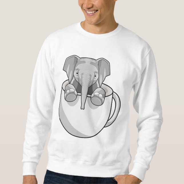 Elephant with Cup Sweatshirt (Front)
