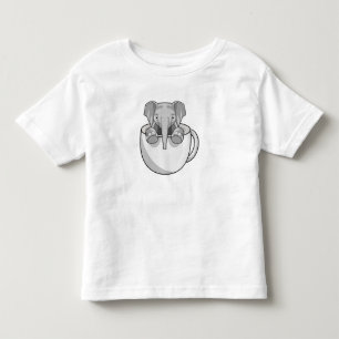 Elephant with Cup Toddler T-Shirt