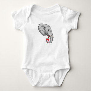 Elephant with Drink Baby Bodysuit