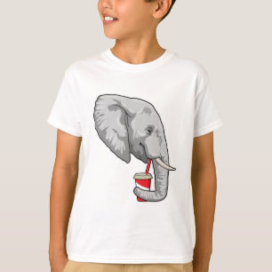 Elephant with Drink T-Shirt