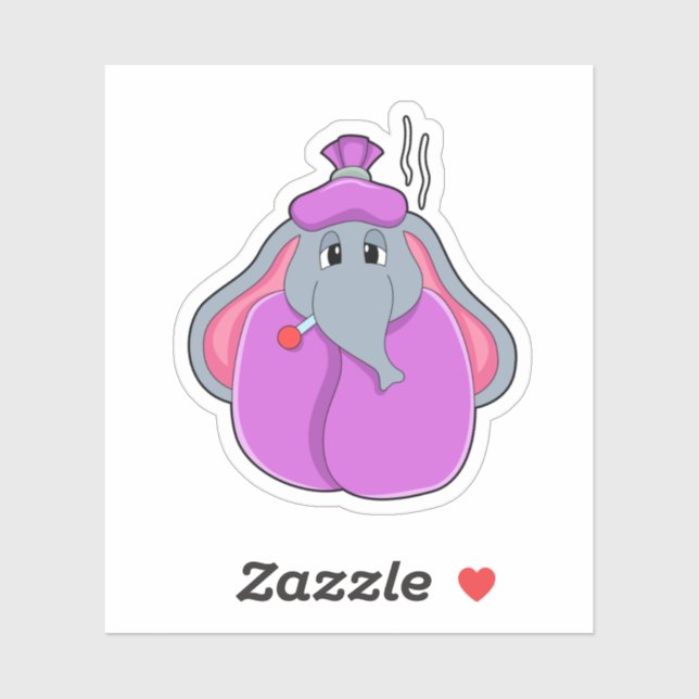 Elephant with Fever thermometer (Sheet)