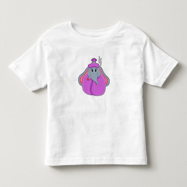 Elephant with Fever thermometer Toddler T-Shirt (Front)