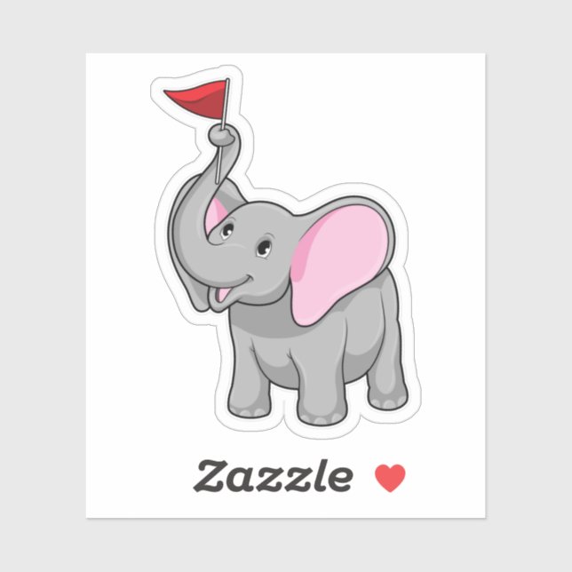 Elephant with Flag (Sheet)