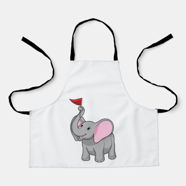Elephant with Flag Apron (Front)