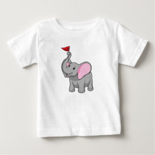 Elephant with Flag Baby T-Shirt