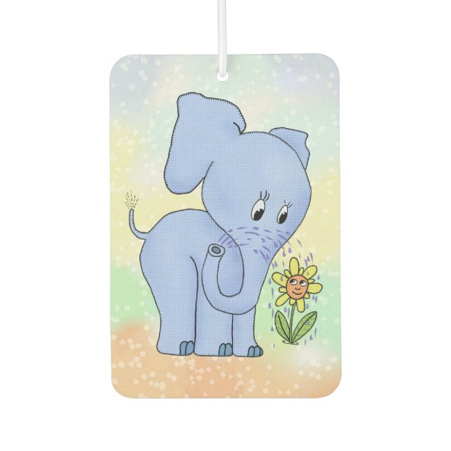Elephant with flower car air freshener (Front)