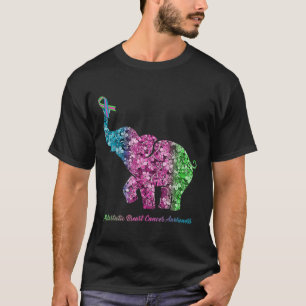 Elephant With Flower Metastatic Breast Cancer Awar T-Shirt