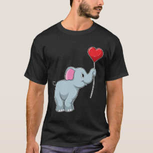 Elephant with Heart Balloon T-Shirt