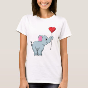 Elephant with Heart Balloon T-Shirt