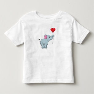 Elephant with Heart Balloon Toddler T-Shirt
