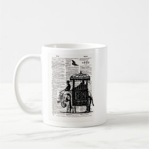 Elephant with Howdah Dictionary Art Coffee Mug