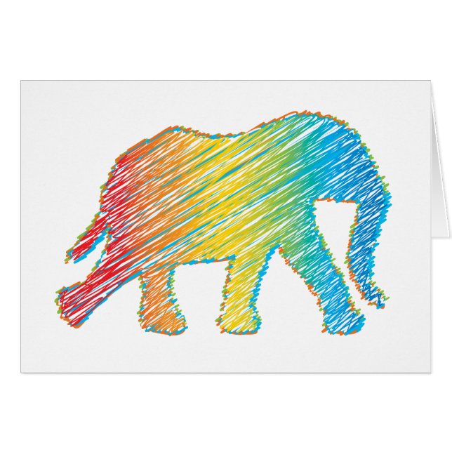Elephant with Lines (Front Horizontal)