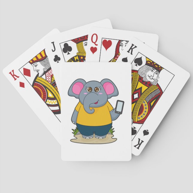 Elephant with Mobile Playing Cards (Back)