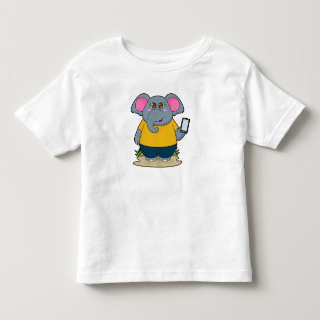 Elephant with Mobile Toddler T-Shirt (Front)