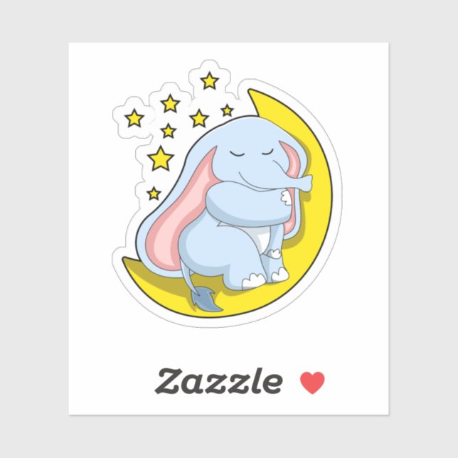 Elephant with Moon and Stars (Sheet)
