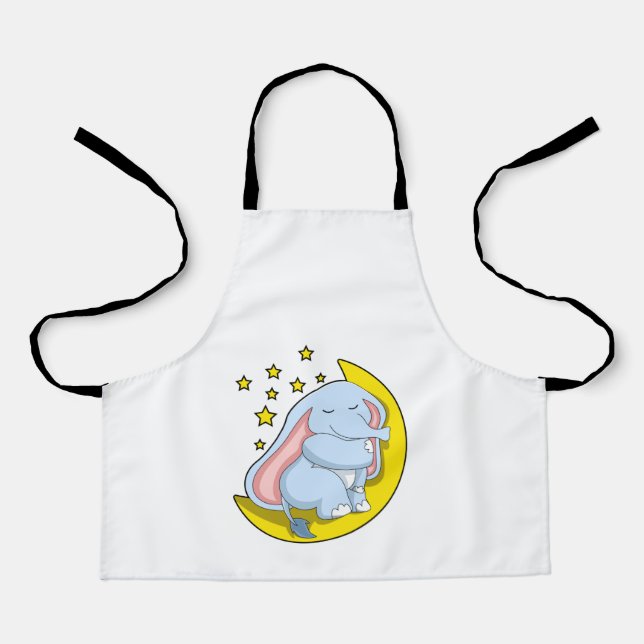 Elephant with Moon and Stars Apron (Front)