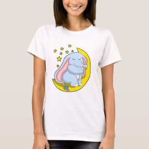 Elephant with Moon and Stars T-Shirt