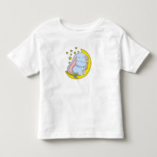 Elephant with Moon and Stars Toddler T-Shirt