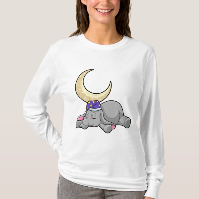 Elephant with Moon T-Shirt (Front)