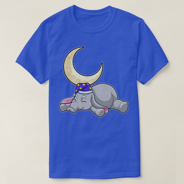 Elephant With Moon  T-Shirt (Design Front)